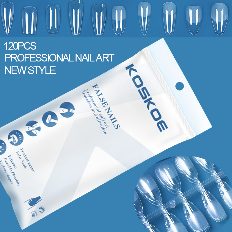 Nail Art Xs - 120 Uds uñas postizas prensadas en