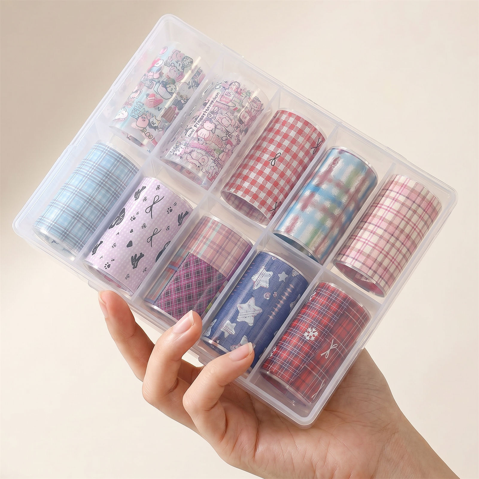 Nail Art Denim - 10 Rollos de Láminas Coreanas para