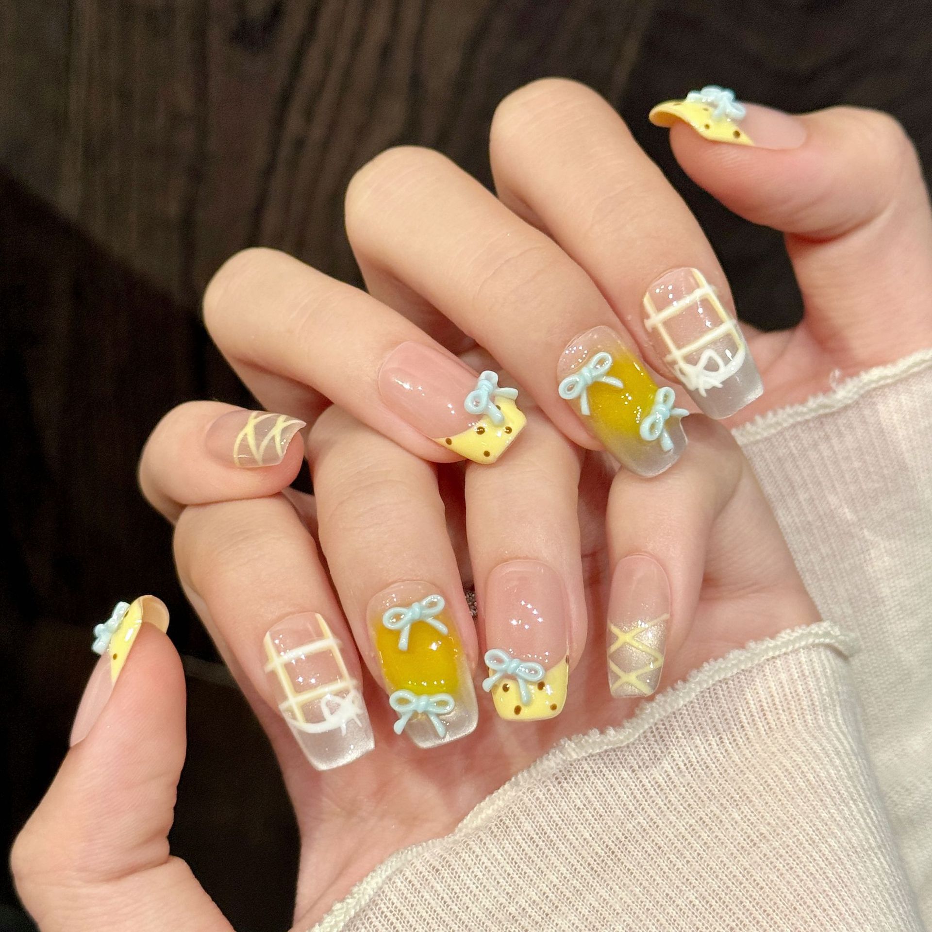 Nail Art Xs - 10 Uds. De uñas postizas hechas