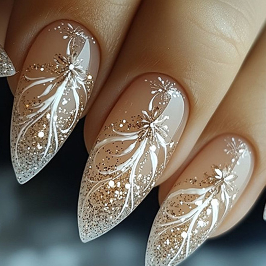 Nail Art Fake Nails - 24 unids/set de uñas postizas cortas