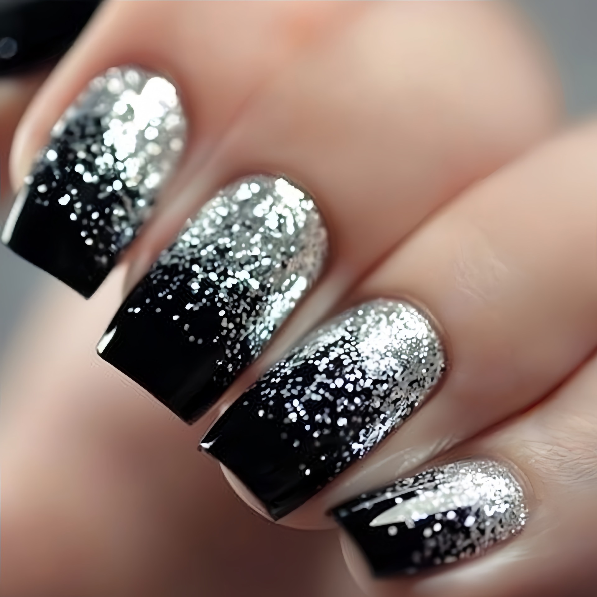 Nail Art Fake Nails - Uñas postizas medianas cortas, degradado, marrón,