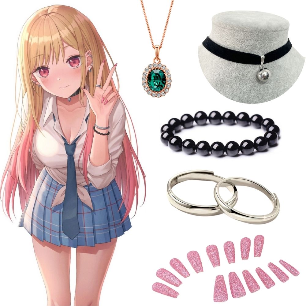 Nail Art Nail Art - Pendientes y collar de Kitagawa Marin,
