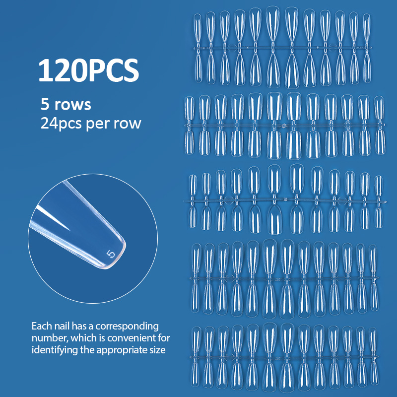 120 Uds uñas postizas prensada - Nail Art Xs reseña y precio
