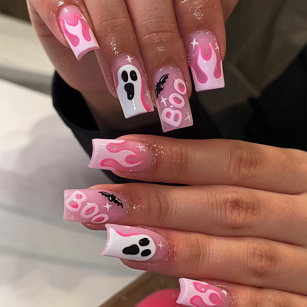 24 Uñas Postizas de Halloween, - Nail Art Fake Nails reseña y precio