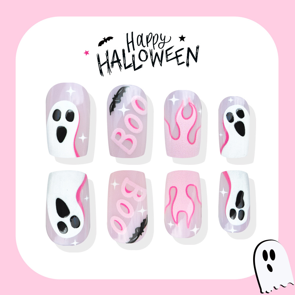 24 Uñas Postizas de Halloween, - Nail Art Fake Nails reseña y precio