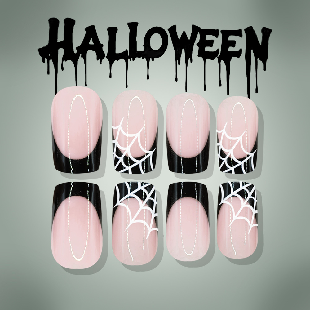 24 Uñas Postizas de Halloween, - Nail Art Fake Nails reseña y precio