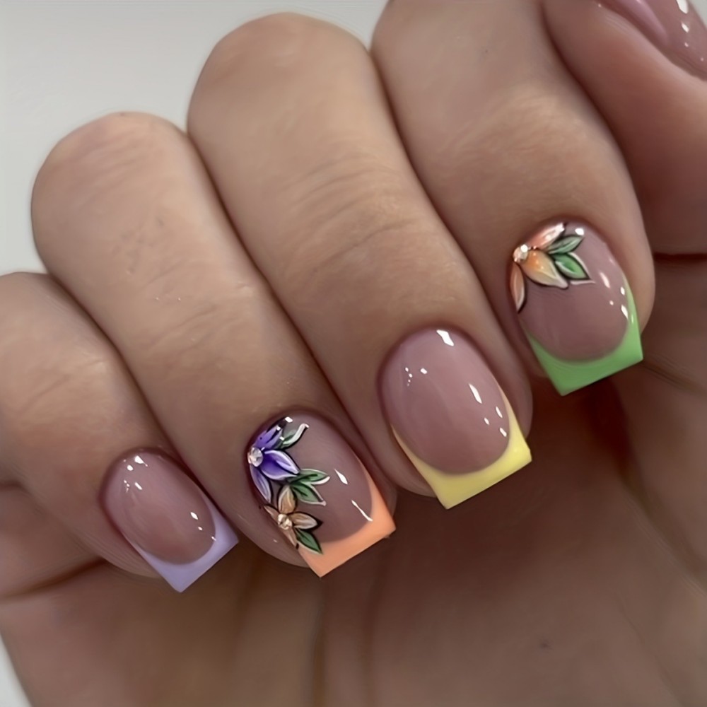24 Uñas Postizas Rosadas con D - Nail Art Fake Nails reseña y precio
