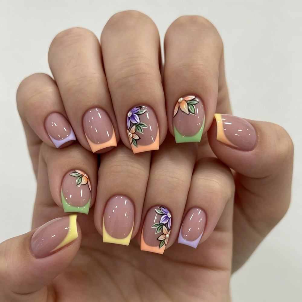 24 Uñas Postizas Rosadas con D - Nail Art Fake Nails reseña y precio