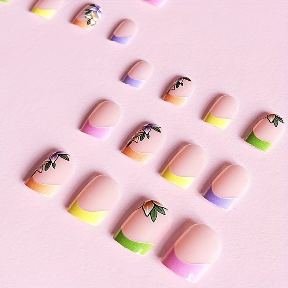 24 Uñas Postizas Rosadas con D - Nail Art Fake Nails reseña y precio