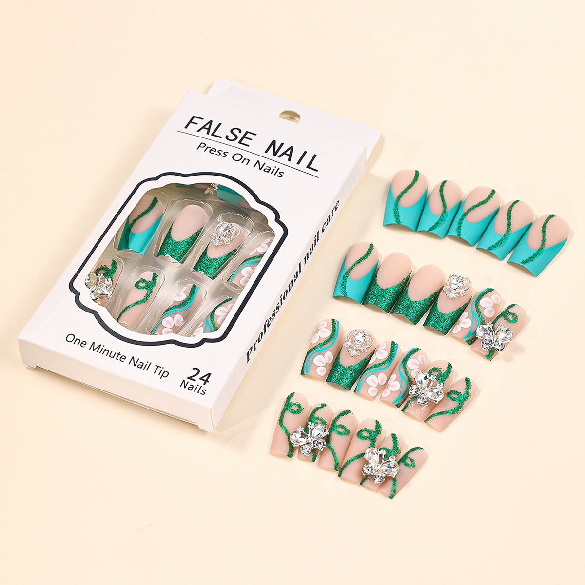 Uñas postizas de bailarina con - Nail Art Fake Nails reseña y precio