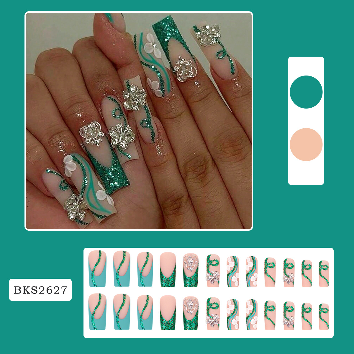 Uñas postizas de bailarina con - Nail Art Fake Nails reseña y precio