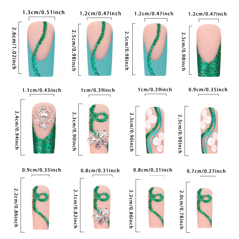 Uñas postizas de bailarina con - Nail Art Fake Nails reseña y precio