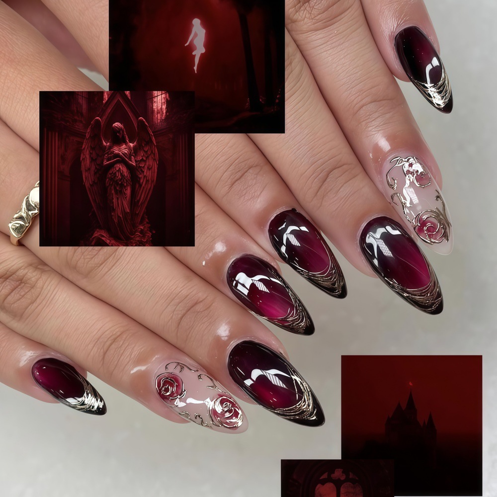 Uñas postizas 3D para mujeres  - Nail Art Fake Nails reseña y precio