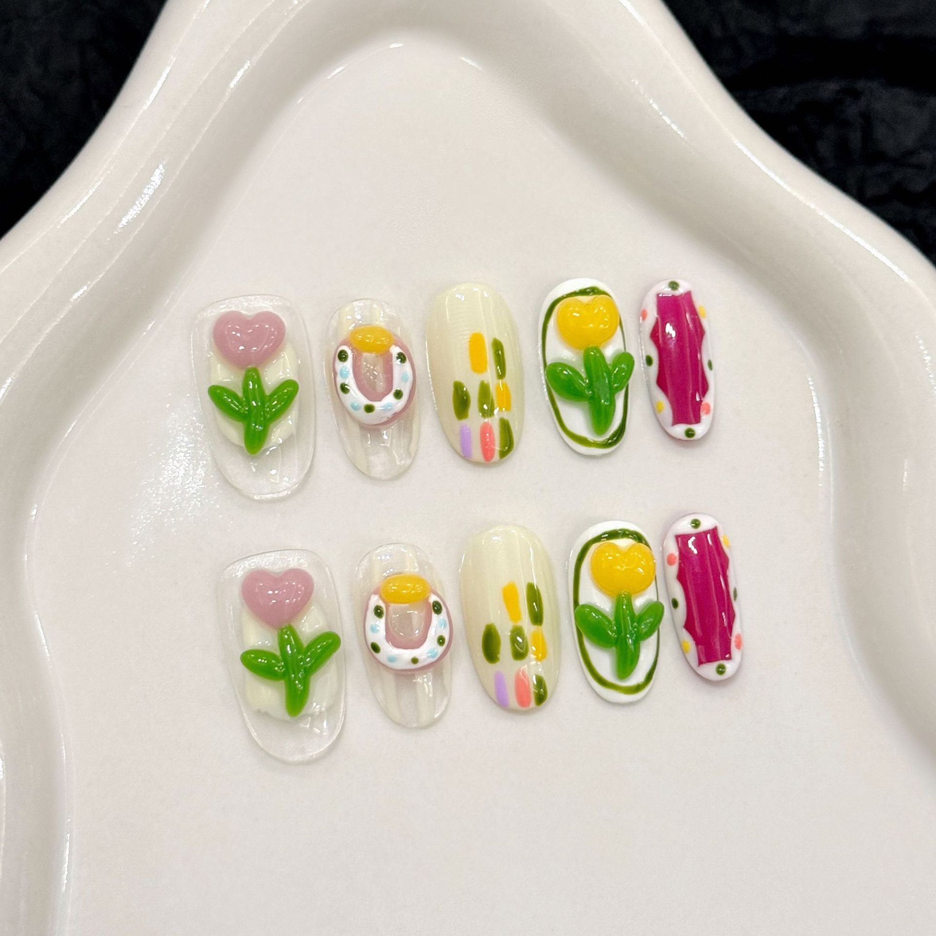 10 Uds. De uñas postizas hecha - Nail Art Xs reseña y precio