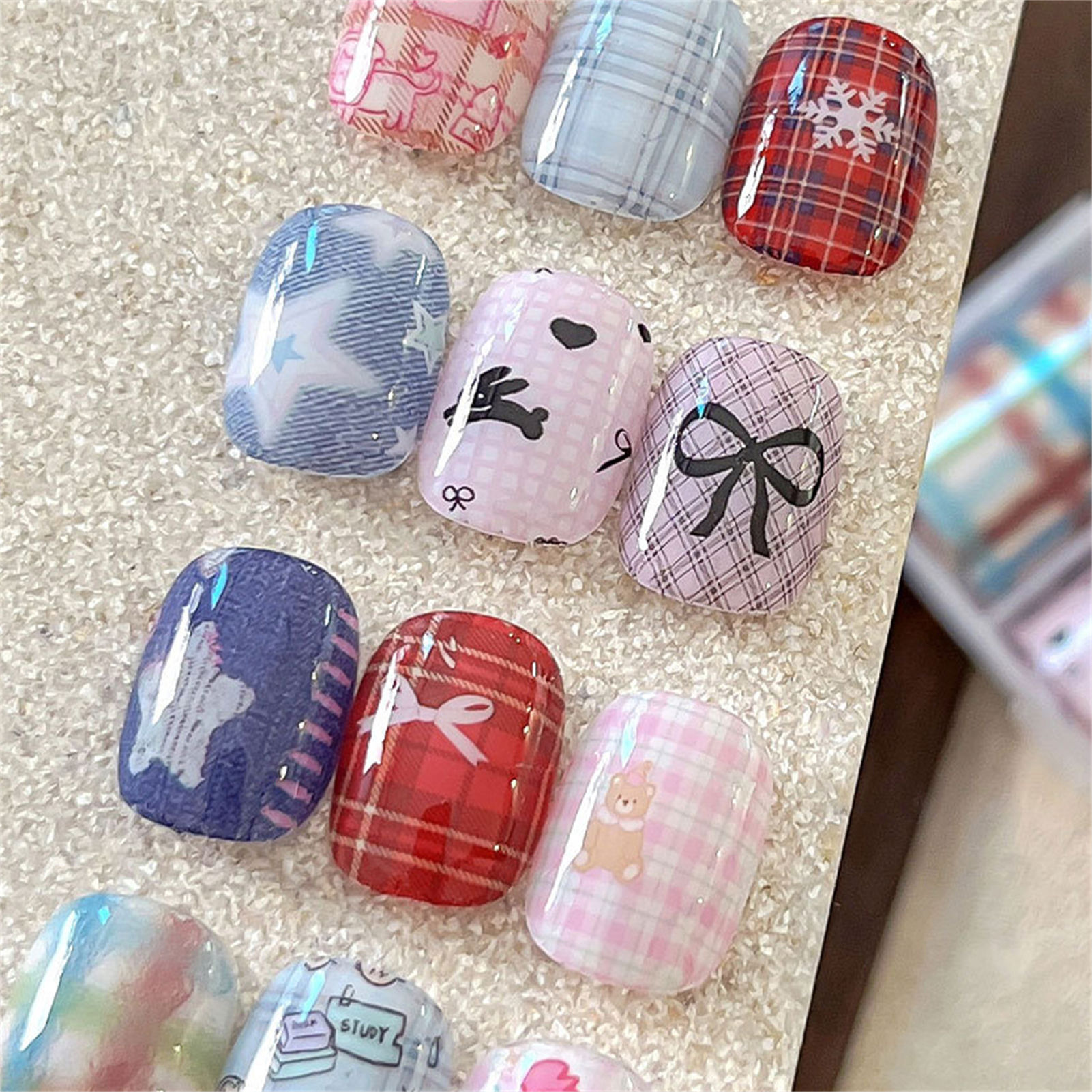 10 Rollos de Láminas Coreanas  - Nail Art Denim reseña y precio