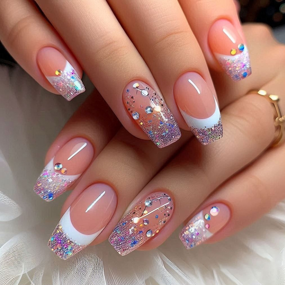 24 unids/set de uñas postizas  - Nail Art Fake Nails reseña y precio