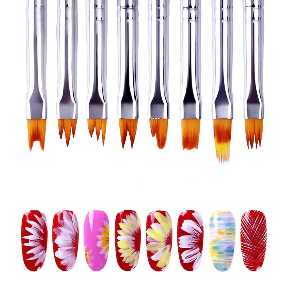 Juego de 8 pinceles para decor - Nail Art Zig Zag reseña y precio