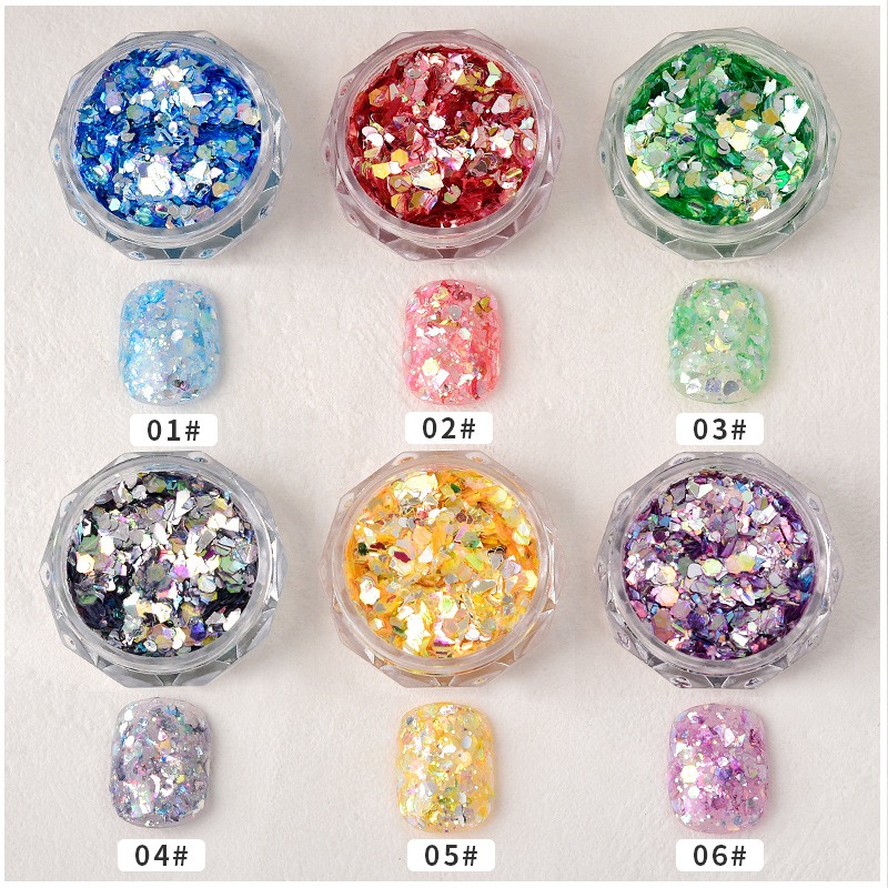 Lentejuelas brillantes para uñ - Nail Art Emerald Blue reseña y precio